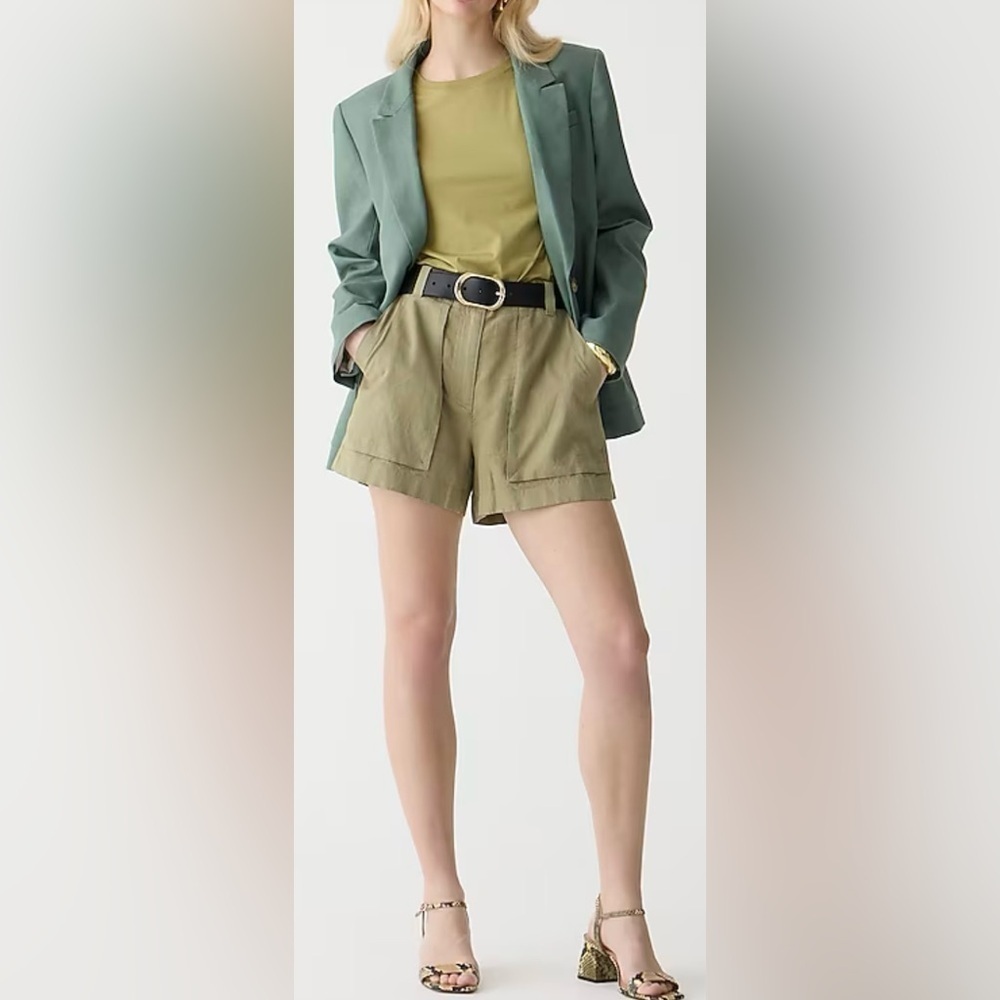 J.Crew Seaside cargo short in linen-Tencel lyocell blend